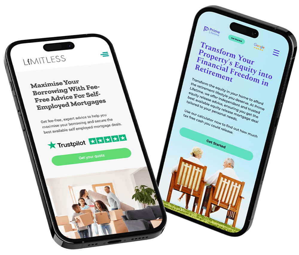 Hero - Mortgages &  Finance Sector  Landing Page